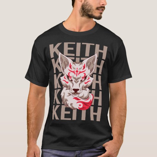 Vos gezicht - Keith Naam T-shirt (Voorkant)