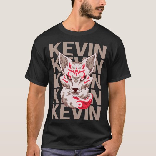 Vos gezicht - Kevin Naam T-shirt (Voorkant)