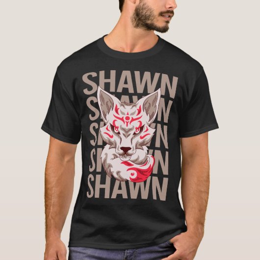 Vos gezicht - Shawn Naam T-shirt (Voorkant)