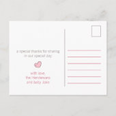 Vos Harten Baby Shower Bedankkaart Uitnodiging Briefkaart (Achterkant)