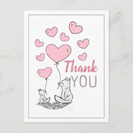 Vos Harten Baby Shower Bedankkaart Uitnodiging Briefkaart