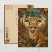 Vos herfst bos POPCUT Briefkaart (Voorkant / Achterkant)