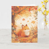 Vos Herfst Retreat Kaart (Gele Bloem)