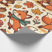 Vos Herfst Sjaal Inpakpapier (Hoek)