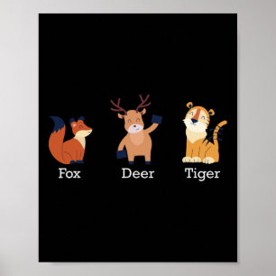 Vos Herten Tijger Dieren Subtiele Anti Trump Poster