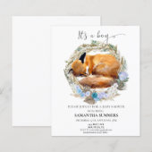 Vos Het is een jongen Aquarel Boho Krans  (Voorkant / Achterkant)