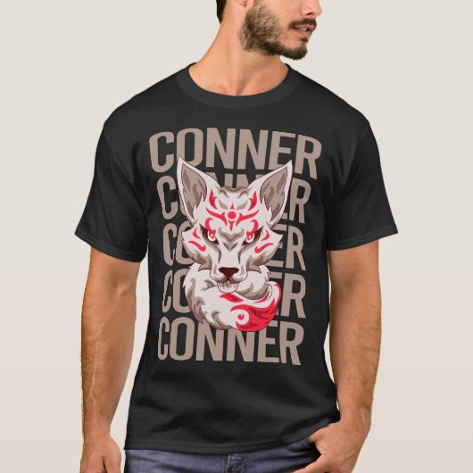 Vos Hoofd - Conner Naam T-shirt (Voorkant)