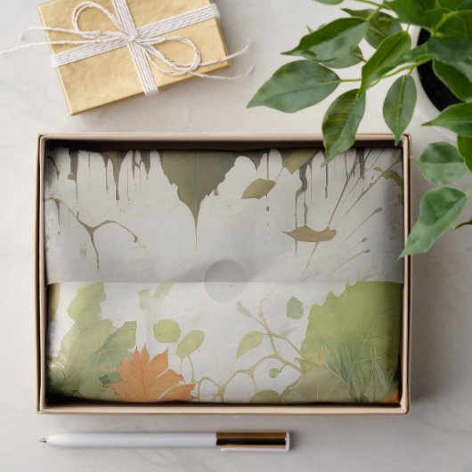 Vos in blad 1 Decoupage papier (Geschenk)