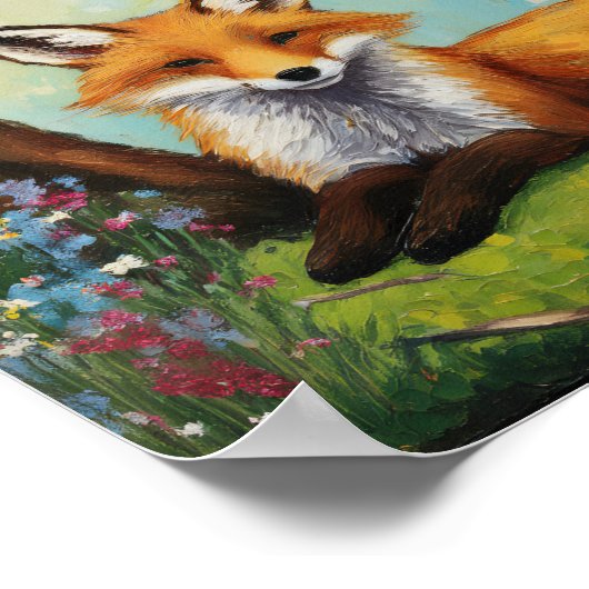 Vos in Bossen 1 Poster (Hoek)