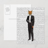 vos in de avondspuit volledig briefkaart (Voorkant / Achterkant)