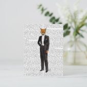 vos in de avondspuit volledig briefkaart (Staand voorkant)