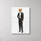 vos in de avondspuit volledig canvas afdruk (Voorkant)