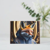 Vos in de capuchon, Postcrossing Briefkaart (Staand voorkant)