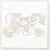 Vos in de herfst wachten glazen onderzetter (Achterkant)