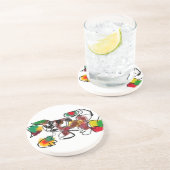 Vos in de herfst wachten zandsteen onderzetter (Zijkant)