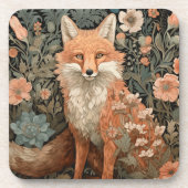Vos in de herfsttuin bier onderzetter (Voorkant)