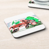 Vos in de lente bier onderzetter (Linkerzijde)