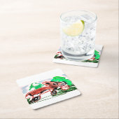 Vos in de lente kartonnen onderzetters (Insitu)