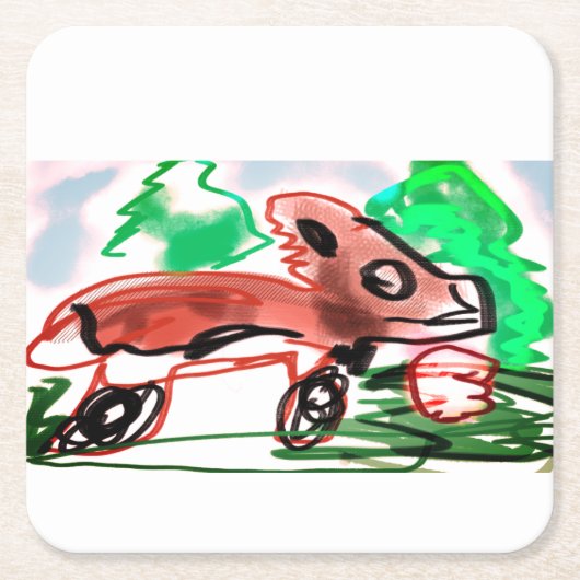 Vos in de lente kartonnen onderzetters (Voorkant)