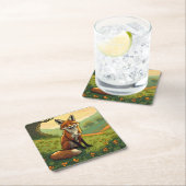 Vos in de Shamrocks Kartonnen Onderzetters (Insitu)