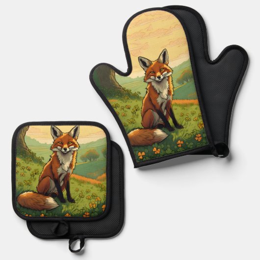 Vos in de Shamrocks Ovenwant & Pannenlap Set (Voorkant / Achterkant)