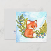 Vos in de varens feestdagenkaart (Voorkant / Achterkant)