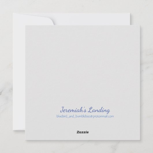 Vos in de varens feestdagenkaart (Achterkant)