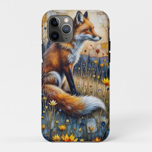 Vos in een bloemrijke weide Case-Mate iPhone case (Achterkant)