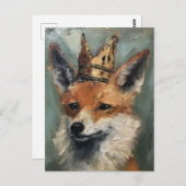 Vos in een kroon briefkaart (Voorkant / Achterkant)