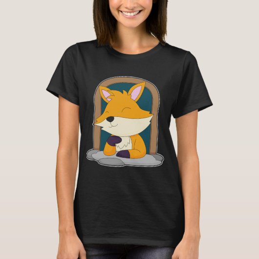 Vos in een raam t-shirt (Voorkant)
