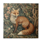 Vos in een sprookjesachtig bos Vintage Tegeltje (Voorkant)