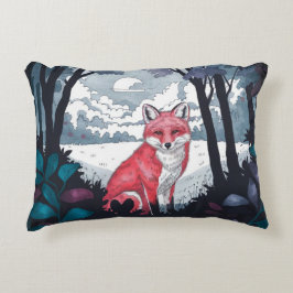 Vos in Forest Clearing Accent Pillow Accent Kussen