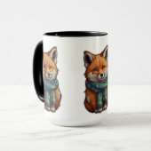 Vos in Fuzzy Sokken Mok (Voorkant links)