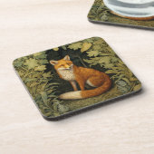 Vos in het bos, Art nouveau stijl Bier Onderzetter (Linkerzijde)