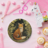 Vos in het bos, Art nouveau stijl Papieren Bordje (Feest)