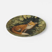 Vos in het bos, Art nouveau stijl Papieren Bordje (Gekanteld)