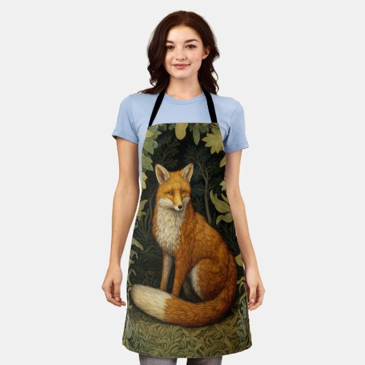 Vos in het bos, Art nouveau stijl Schort (Gedragen)
