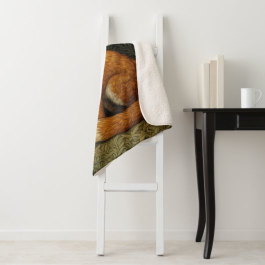 Vos in het bos, Art nouveau stijl Sherpa Deken (In situ)