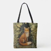Vos in het bos, Art nouveau stijl Tote Bag (Achterkant)