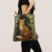 Vos in het bos, Art nouveau stijl Tote Bag (Dichtbij)