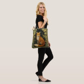 Vos in het bos, Art nouveau stijl Tote Bag (Op model)