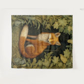 Vos in het bos, Art nouveau stijl Wandkleed (Voorkant (horizontaal))