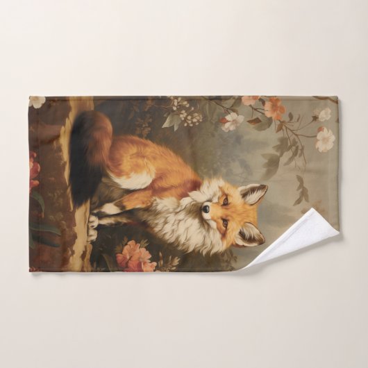Vos in het bos humeurig Victoriaans Handdoek (Handdoek)