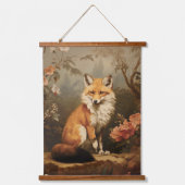 Vos in het bos humeurig Victoriaans Hangend Wandkleed (Voorkant)