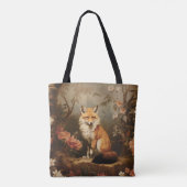 Vos in het bos humeurig Victoriaans Tote Bag (Achterkant)