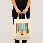 Vos in het bos kruidenier Canvas tas (Voorkant (product))
