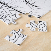 Vos in het bos Mooie kleurplaat puzzel (Zijkant)