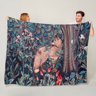 Vos in het bos, William Morris Fleece Deken