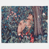 Vos in het bos, William Morris Fleece Deken (Voorkant (Horizontaal))