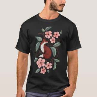 Vos in kersenbloesems t-shirt
